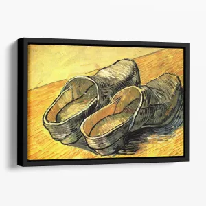 A Pair of Leather Clogs by Van Gogh Floating Framed Canvas