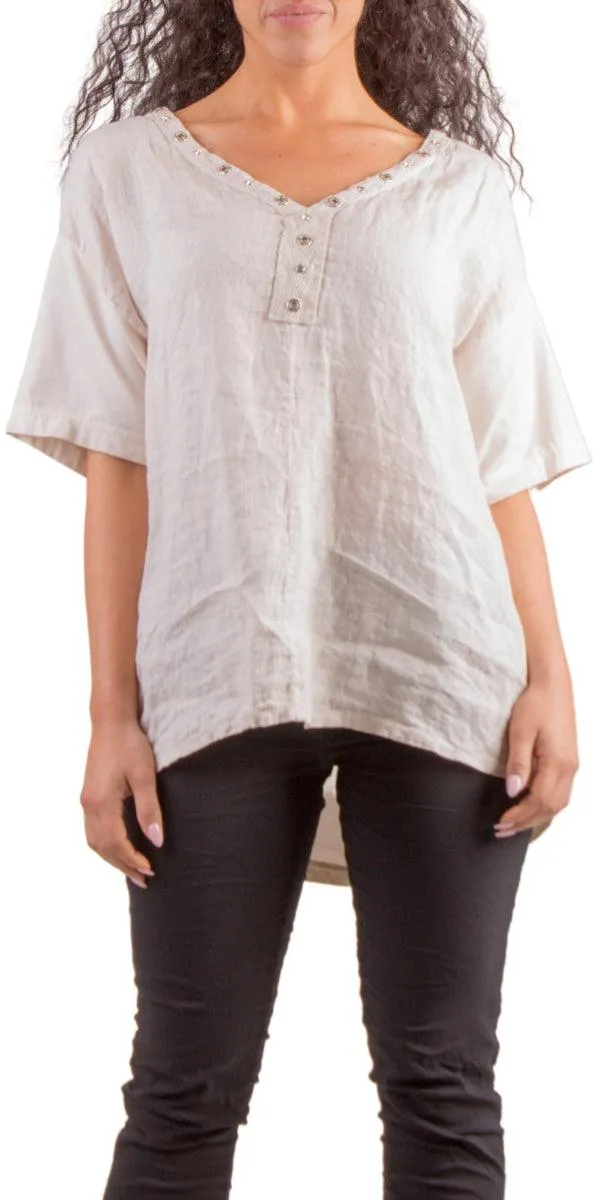 Aldina Linen Top