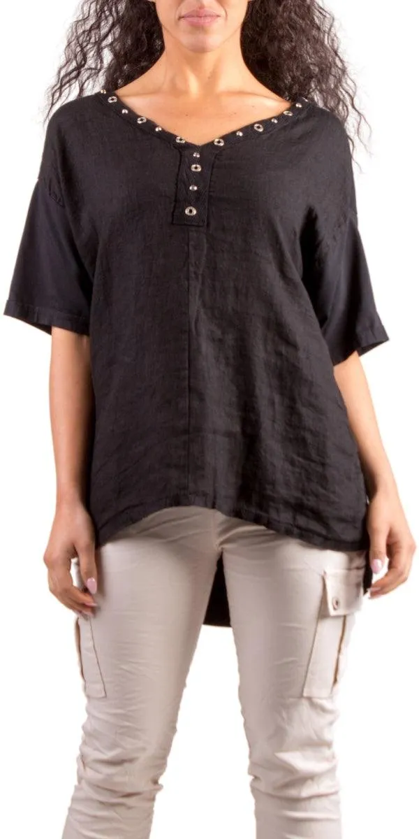 Aldina Linen Top