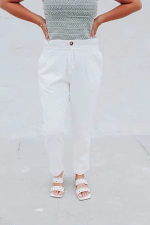 Ansel Paper Bag Pants - White