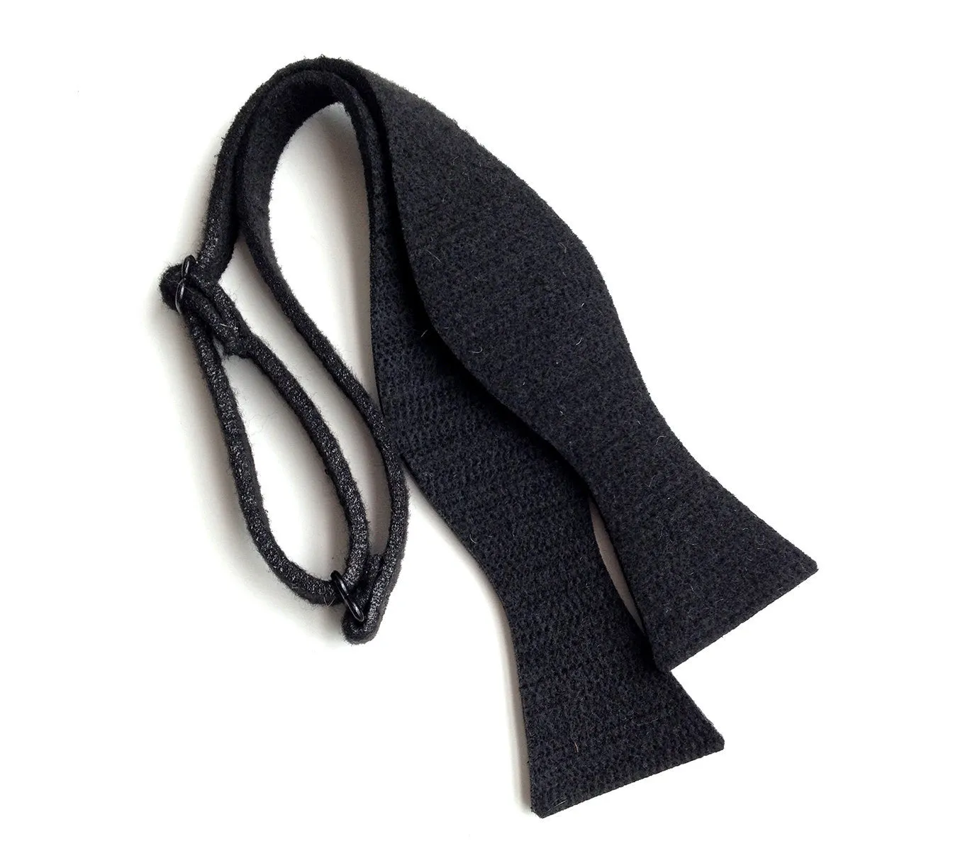 Black Industrial Felt Bow Tie