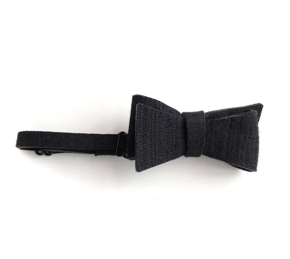 Black Industrial Felt Bow Tie