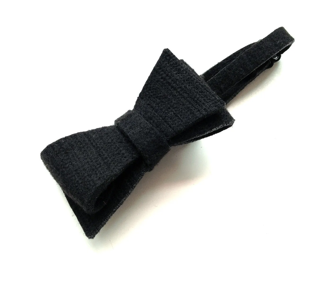 Black Industrial Felt Bow Tie