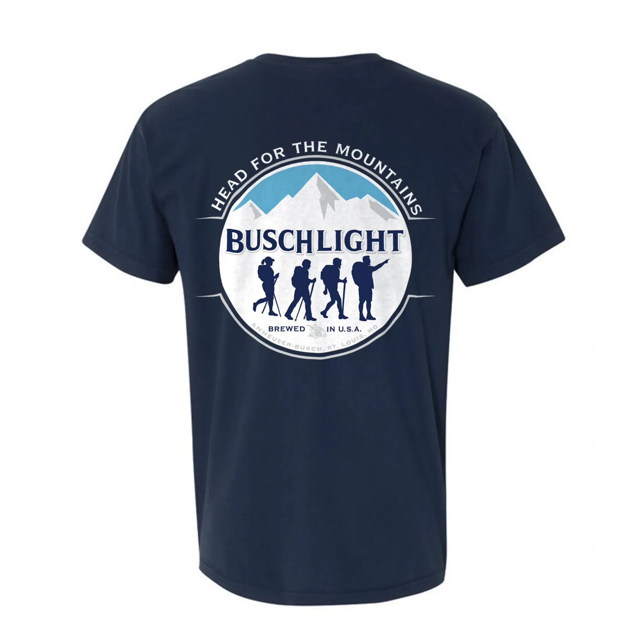 Busch Light Head for the Mountains Hikers T-Shirt