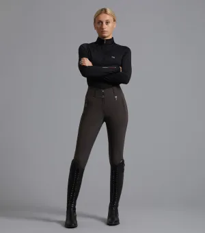 Carapello Ladies Full Seat Gel Riding Breeches Liquorice