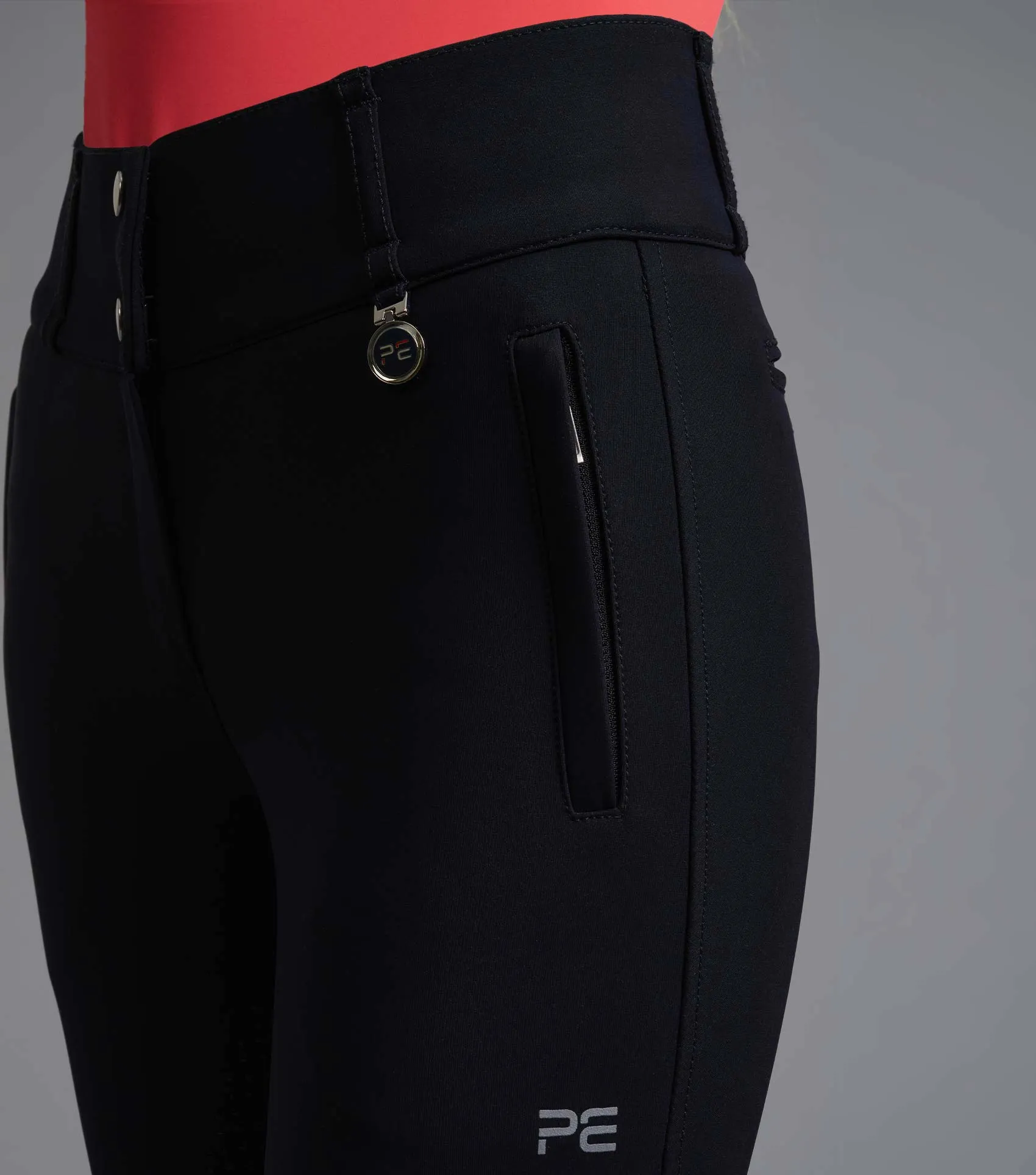 Carapello Ladies Full Seat Gel Riding Breeches Navy