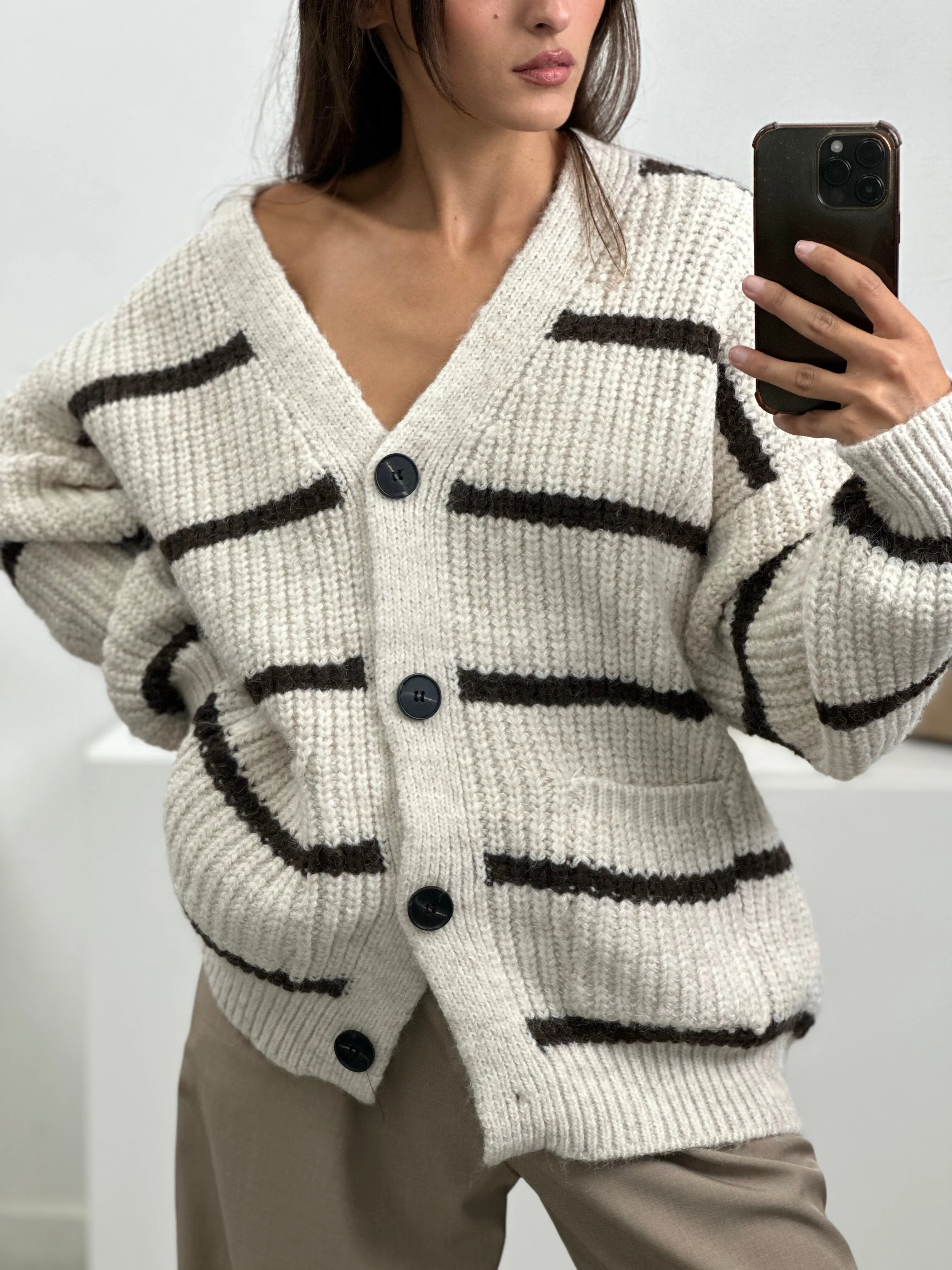 Cardigan in lana