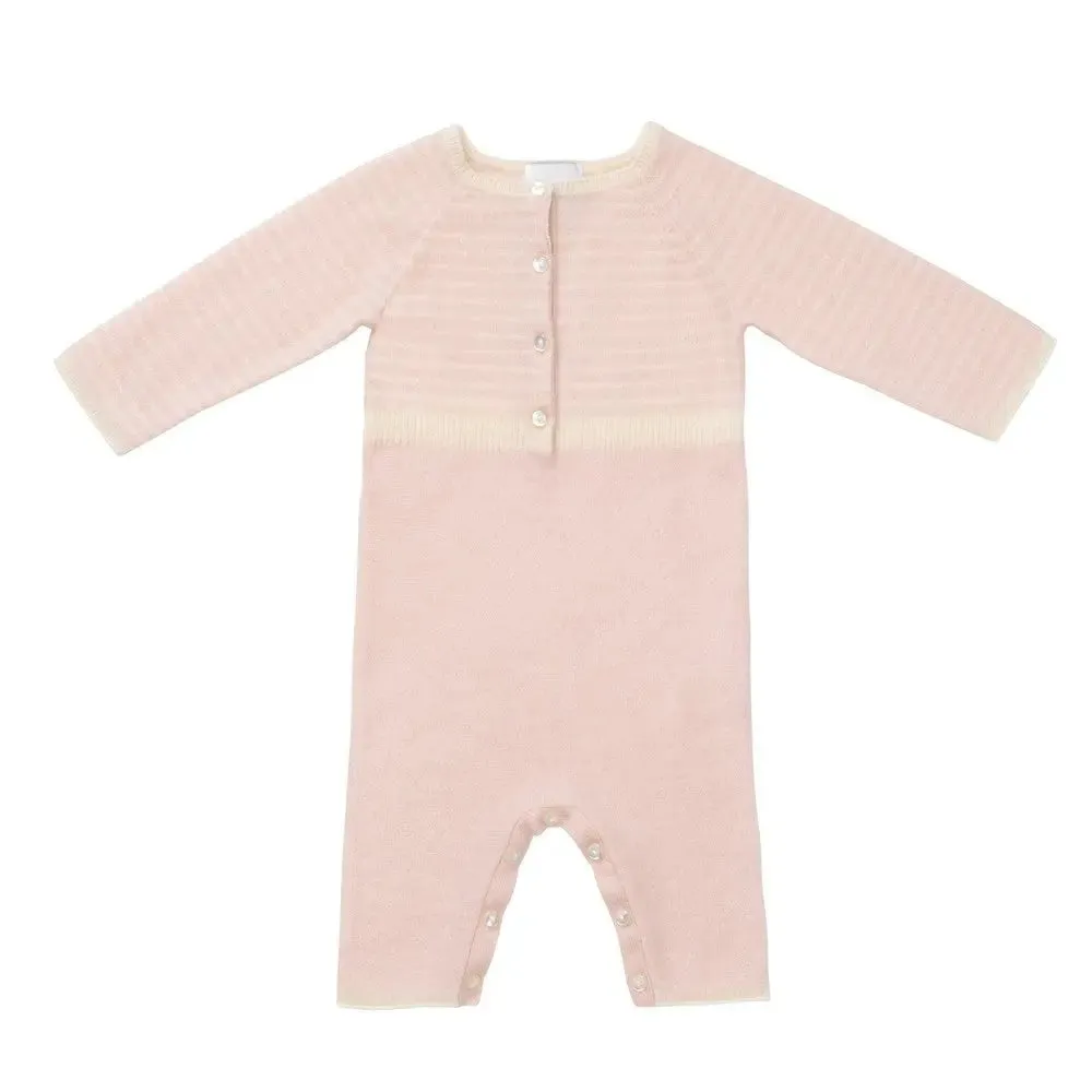 Cashmere playsuit stripy pink *