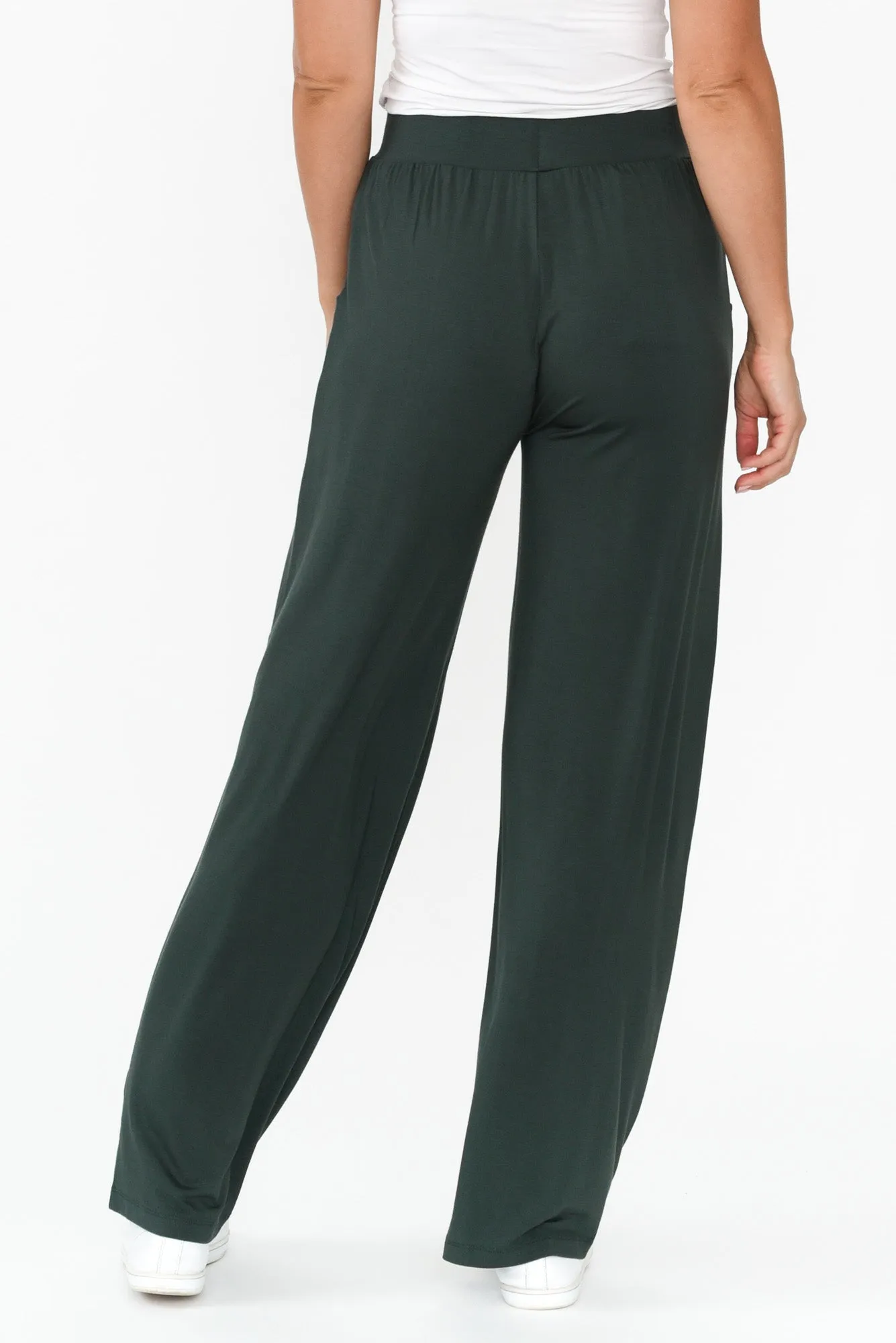 Cedric Dark Green Bamboo Pocket Pants