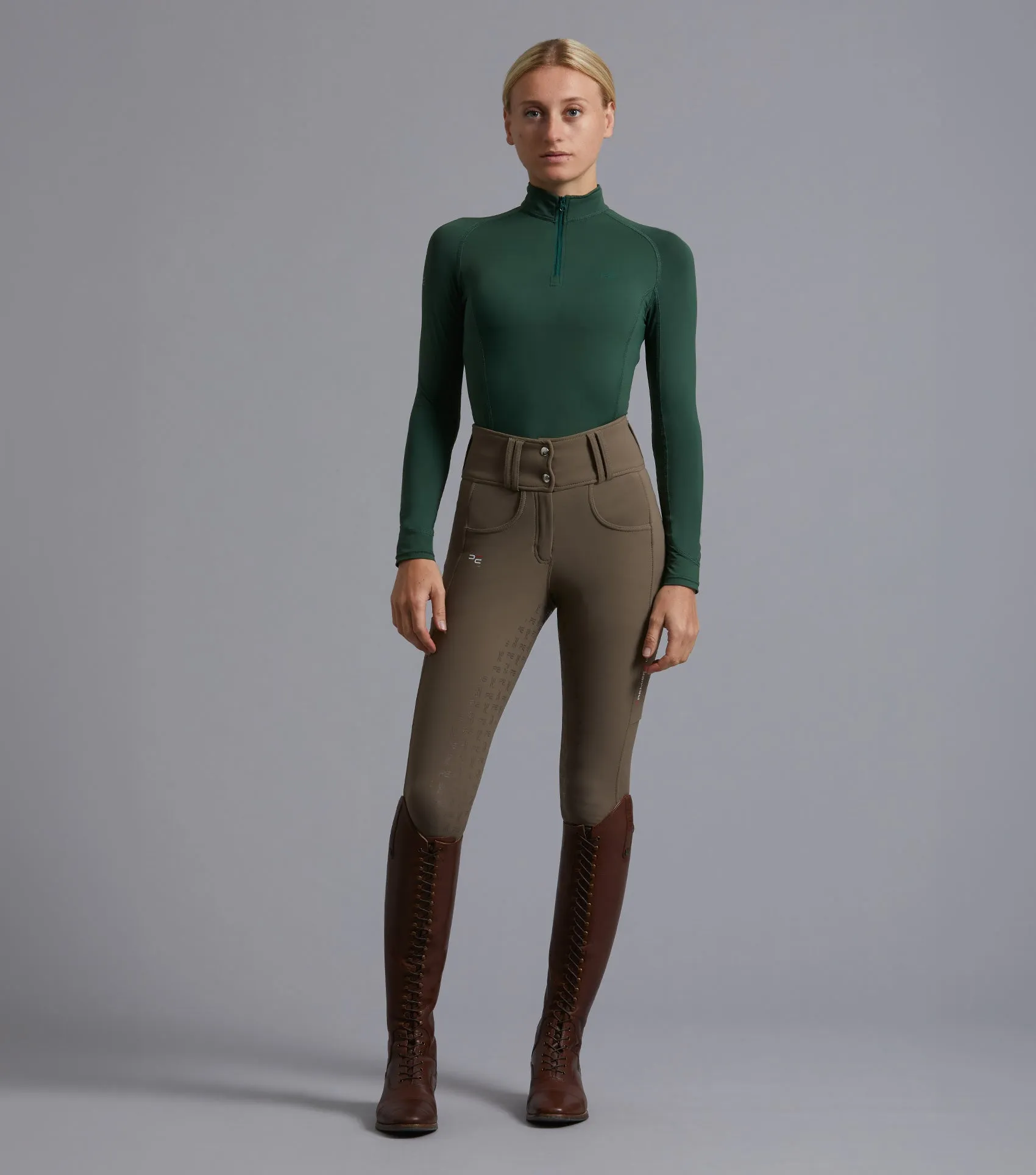 Coco II Ladies Gel Full Seat Riding Breeches Walnut