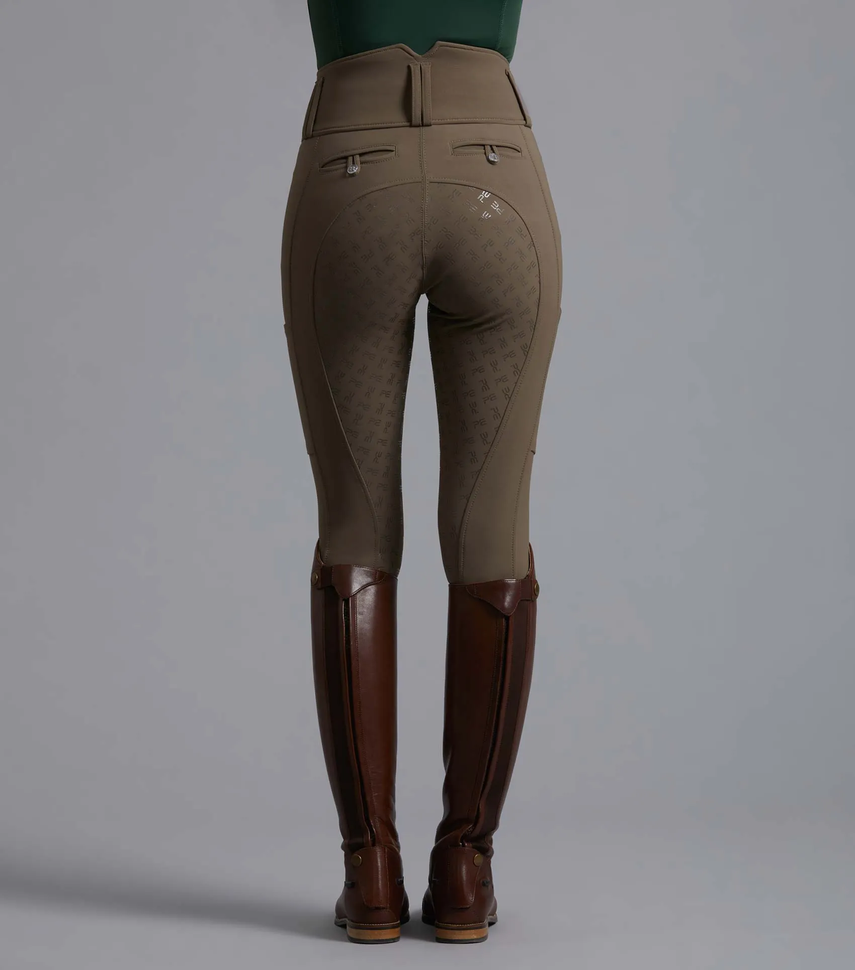 Coco II Ladies Gel Full Seat Riding Breeches Walnut