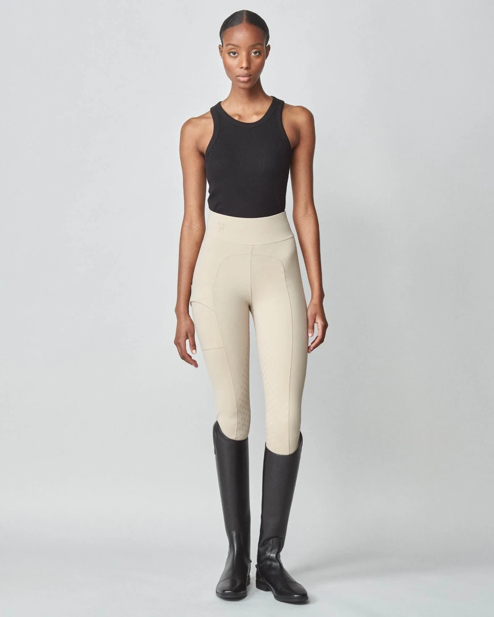 Compression Pull-On Breeches Tan