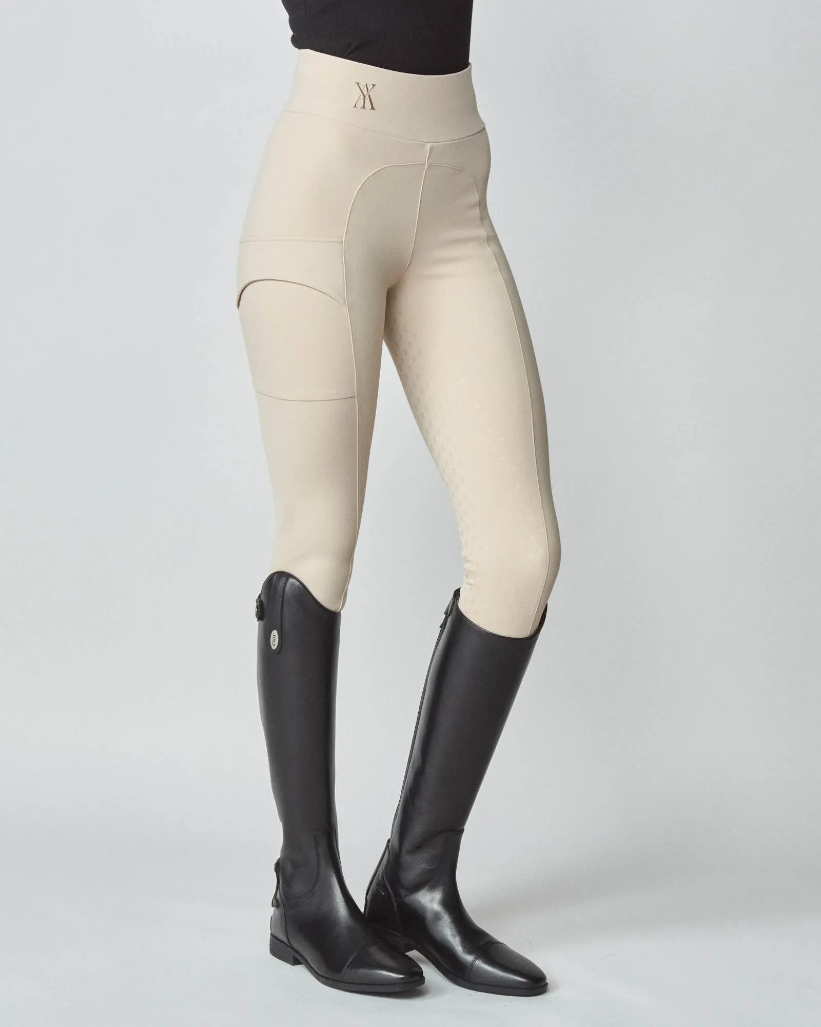 Compression Pull-On Breeches Tan