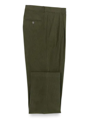 Corduroy Pleated Pants - Sage