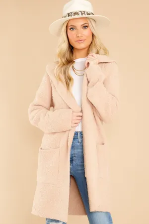 CozyChic® Soft Camel Hooded Long Coatigan