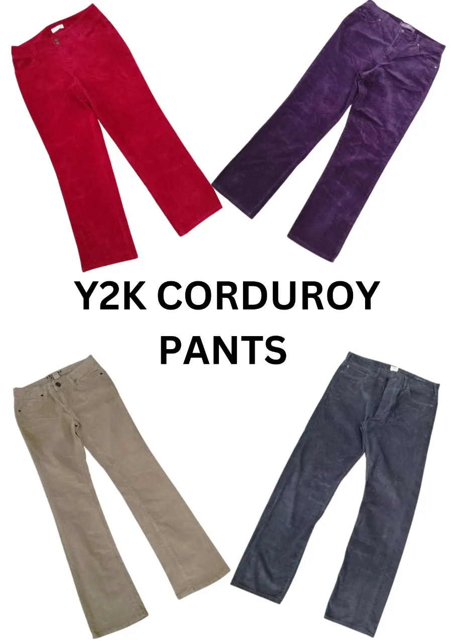 CR2692 Y2K Corduroy Mix Pants - 40 Pcs