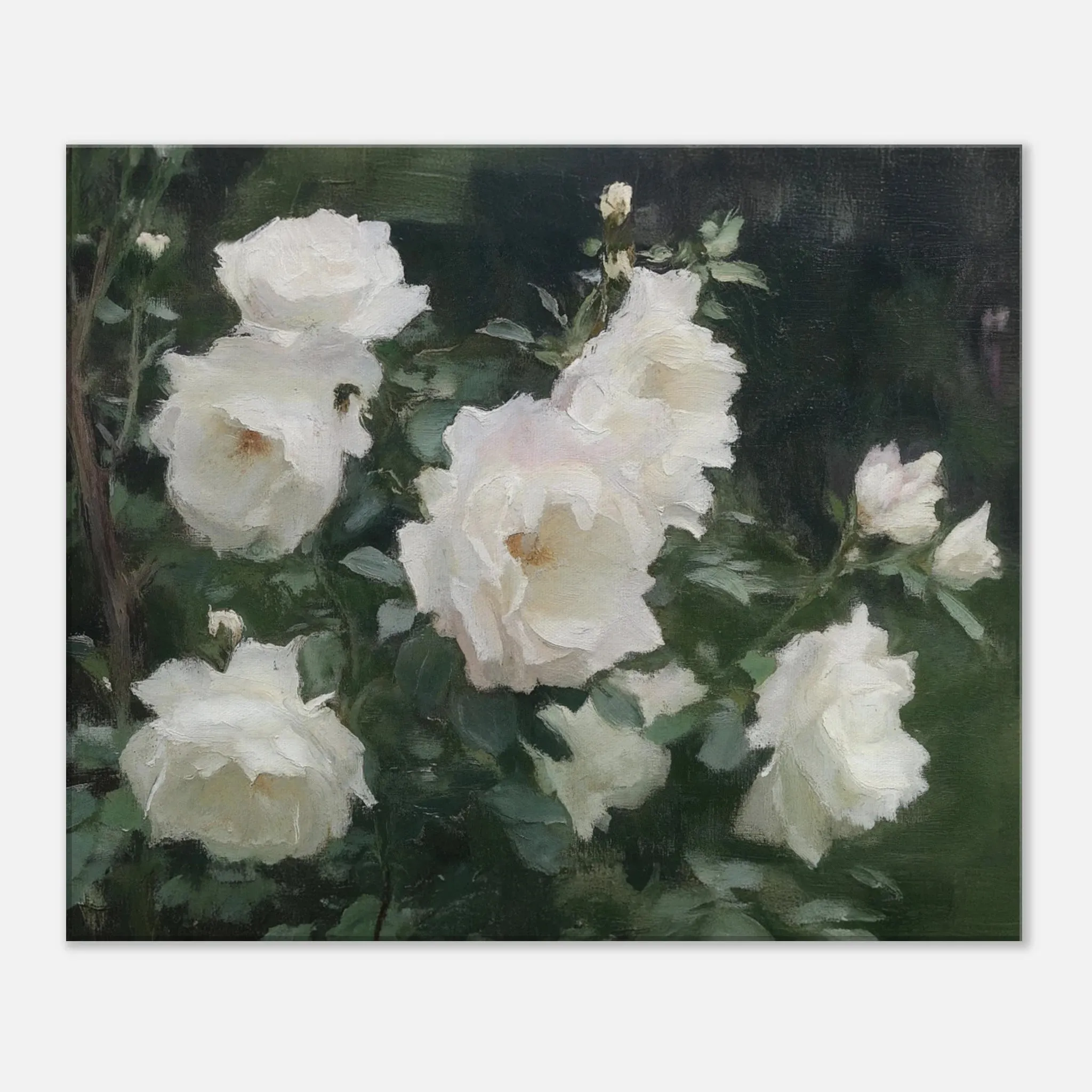 Cream Blooms (Canvas)