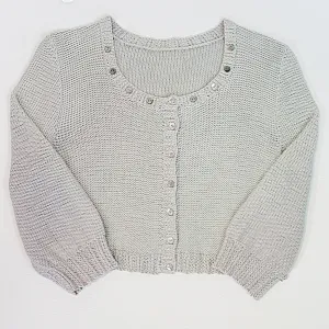 Cropped Twisted Rib Cardigan