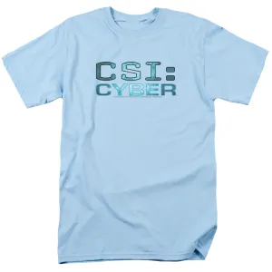 Csi: Cyber Cyber Logo Mens T Shirt Light Blue