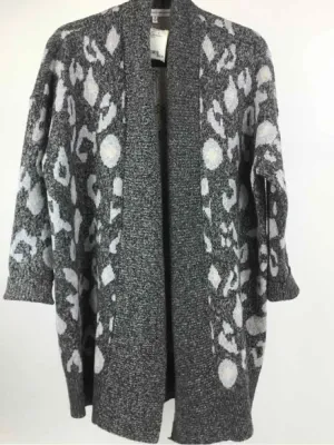 Cupcakes & Cashmere Size S Gray/Blue Cardigan