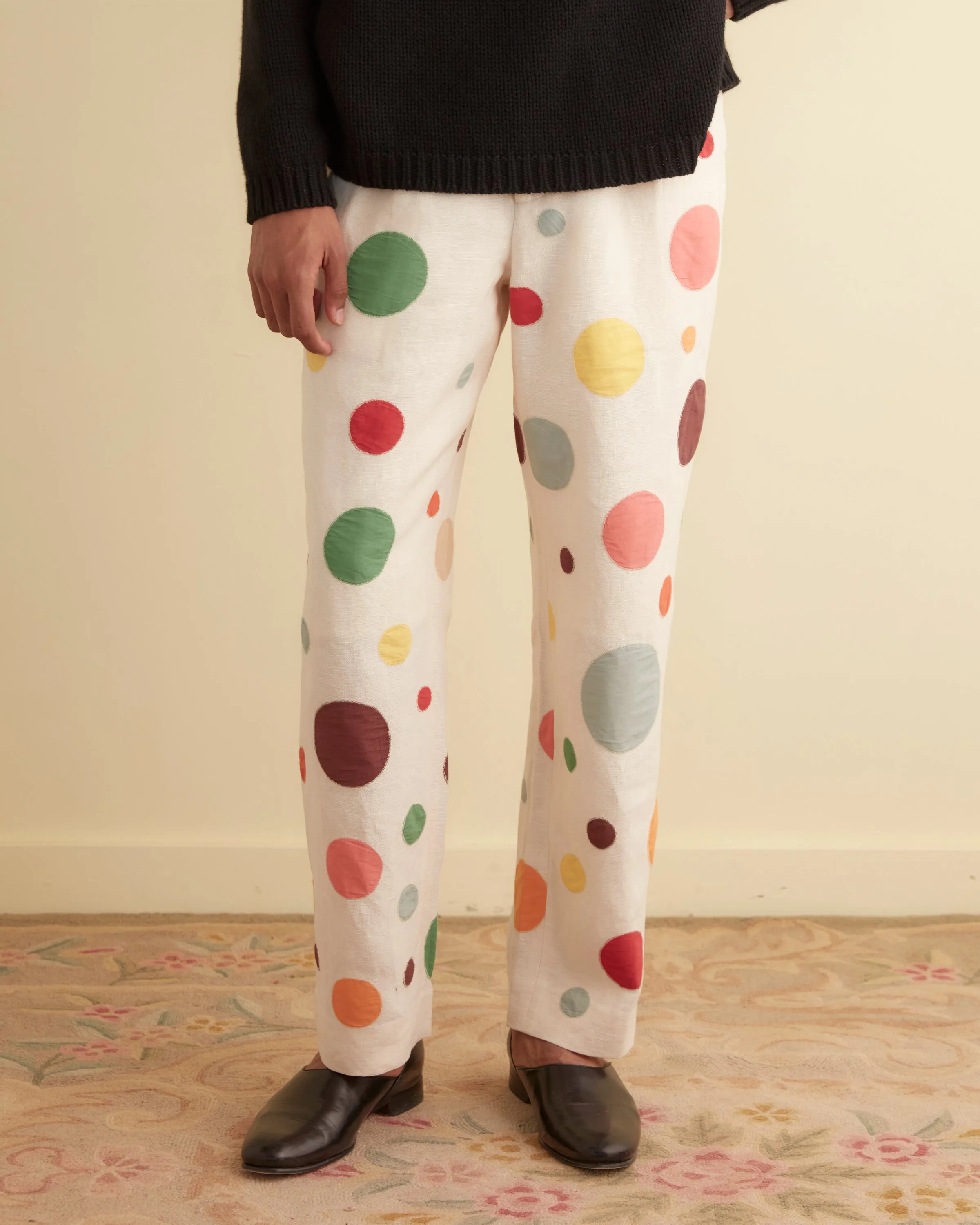 Dotted Appliqué Trousers