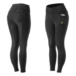 Equinavia Linnea Womens Compression Full Seat Breeches - Black E36028