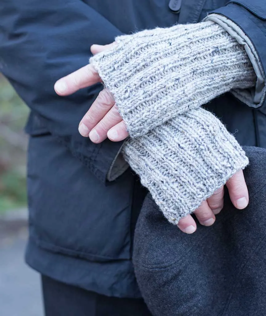 Ferryboat Mitts using Isager Aran Tweed