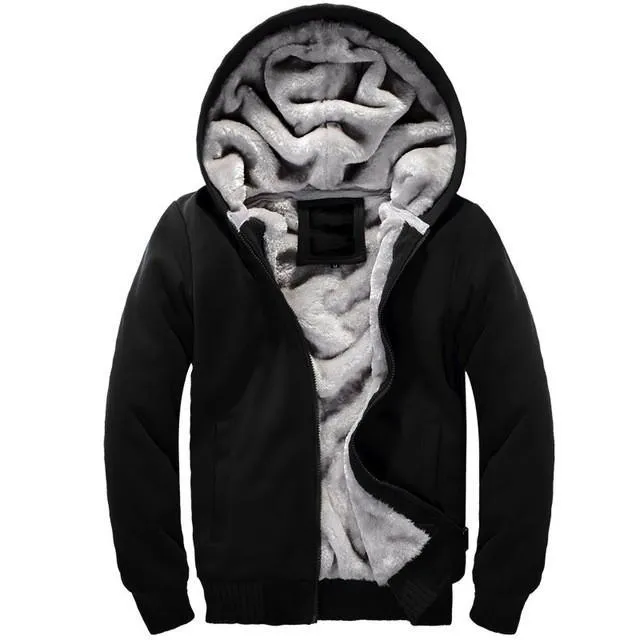 Hooded Fleece Baseball Jacket