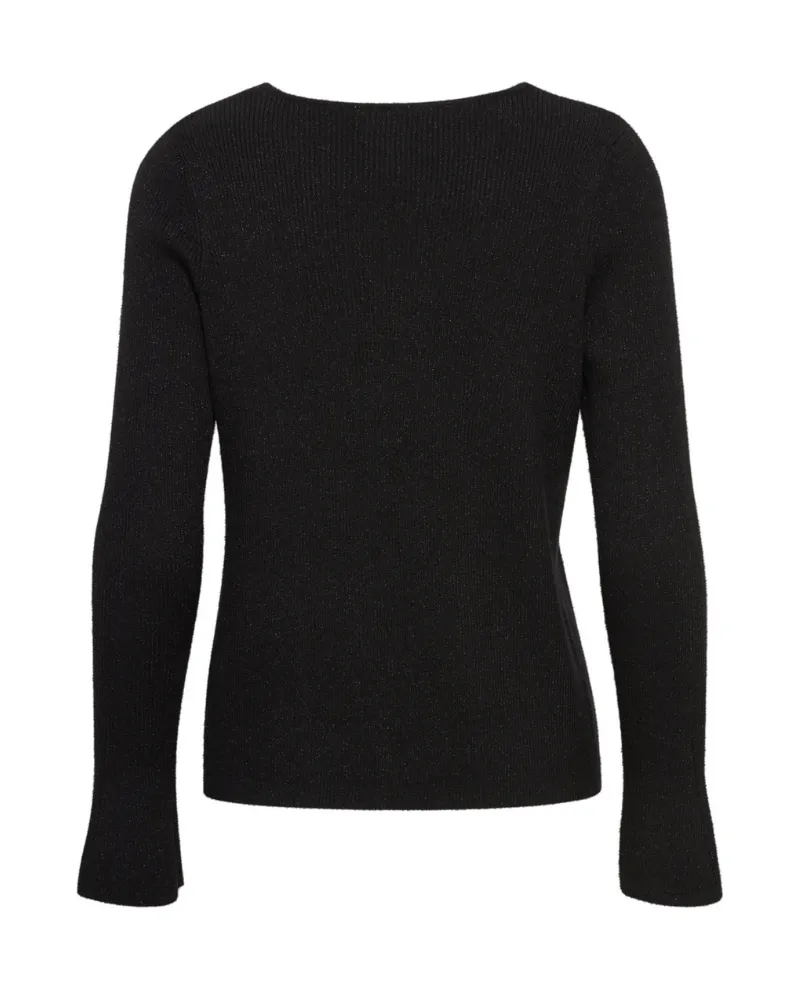 Ichi Mopaz Black Lurex Cardigan