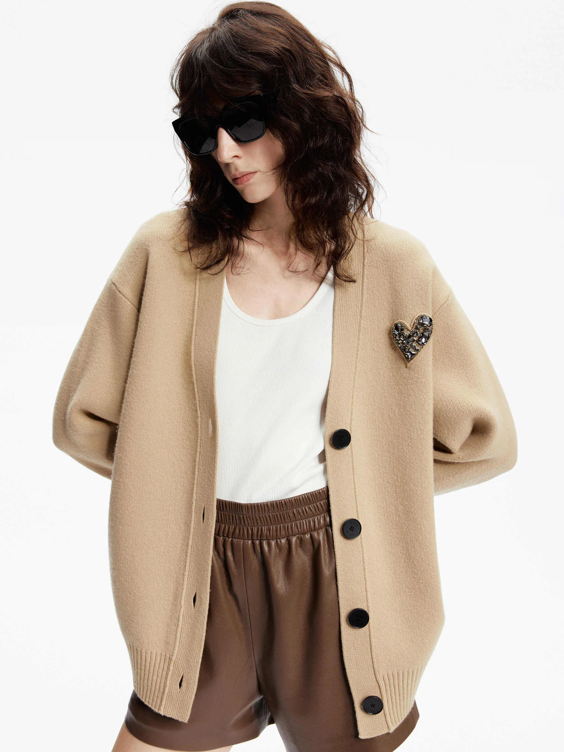 Include Cashmere Knit Cardigan