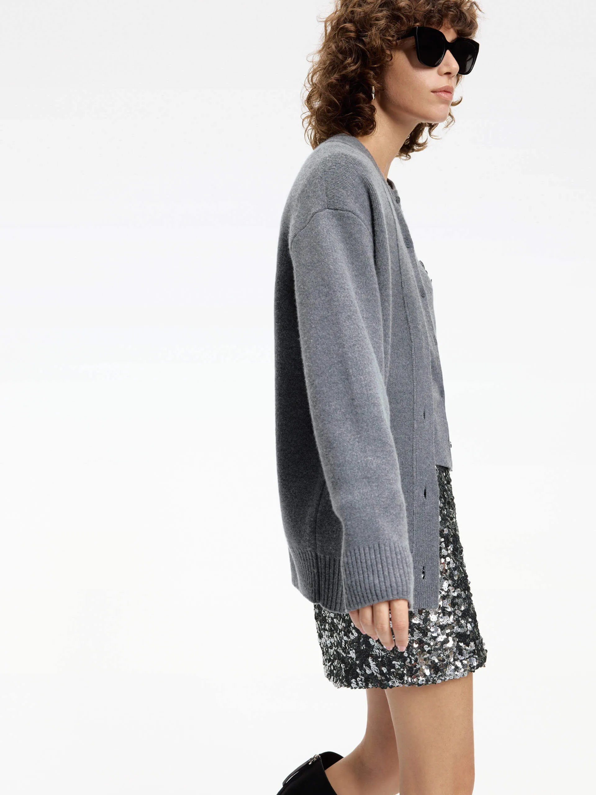 Include Cashmere Knit Cardigan