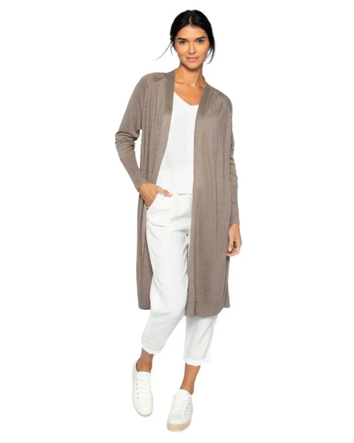 Kinross Cashmere Linen Duster Cardigan