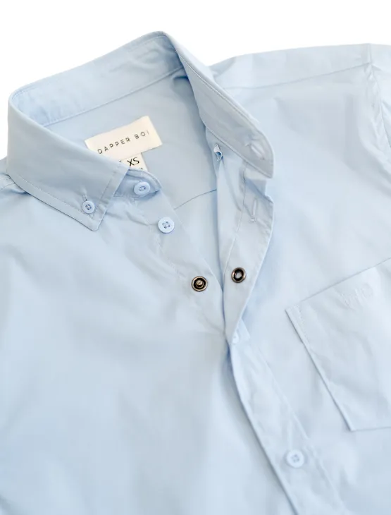 Light Blue Essential Long Sleeve Button-Up