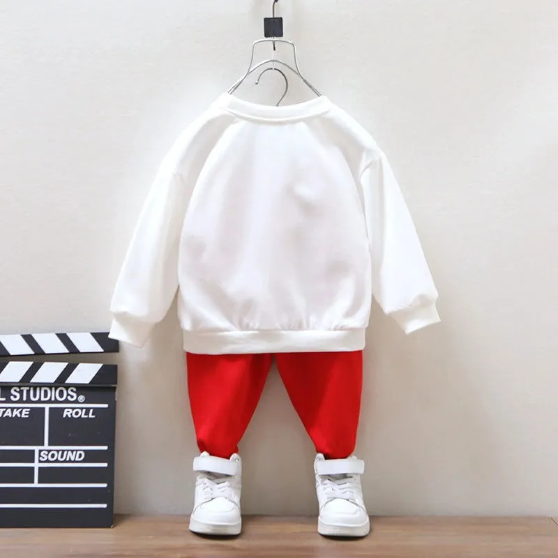 Lovable Hip Hop Anime Bear with Hat Cotton Pullover and Pants