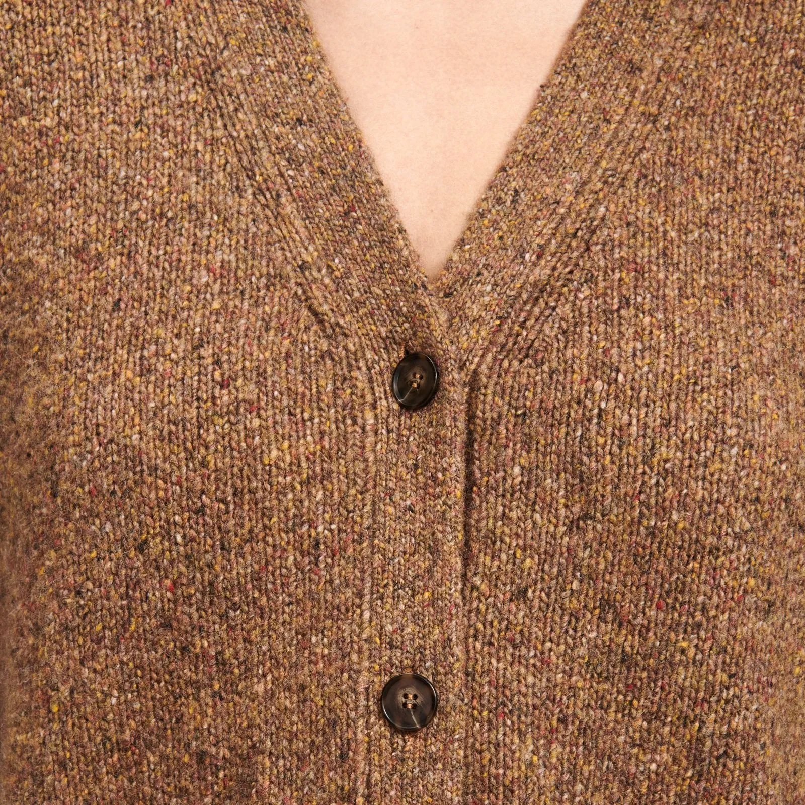 Marled Cashmere Grandpa Cardigan