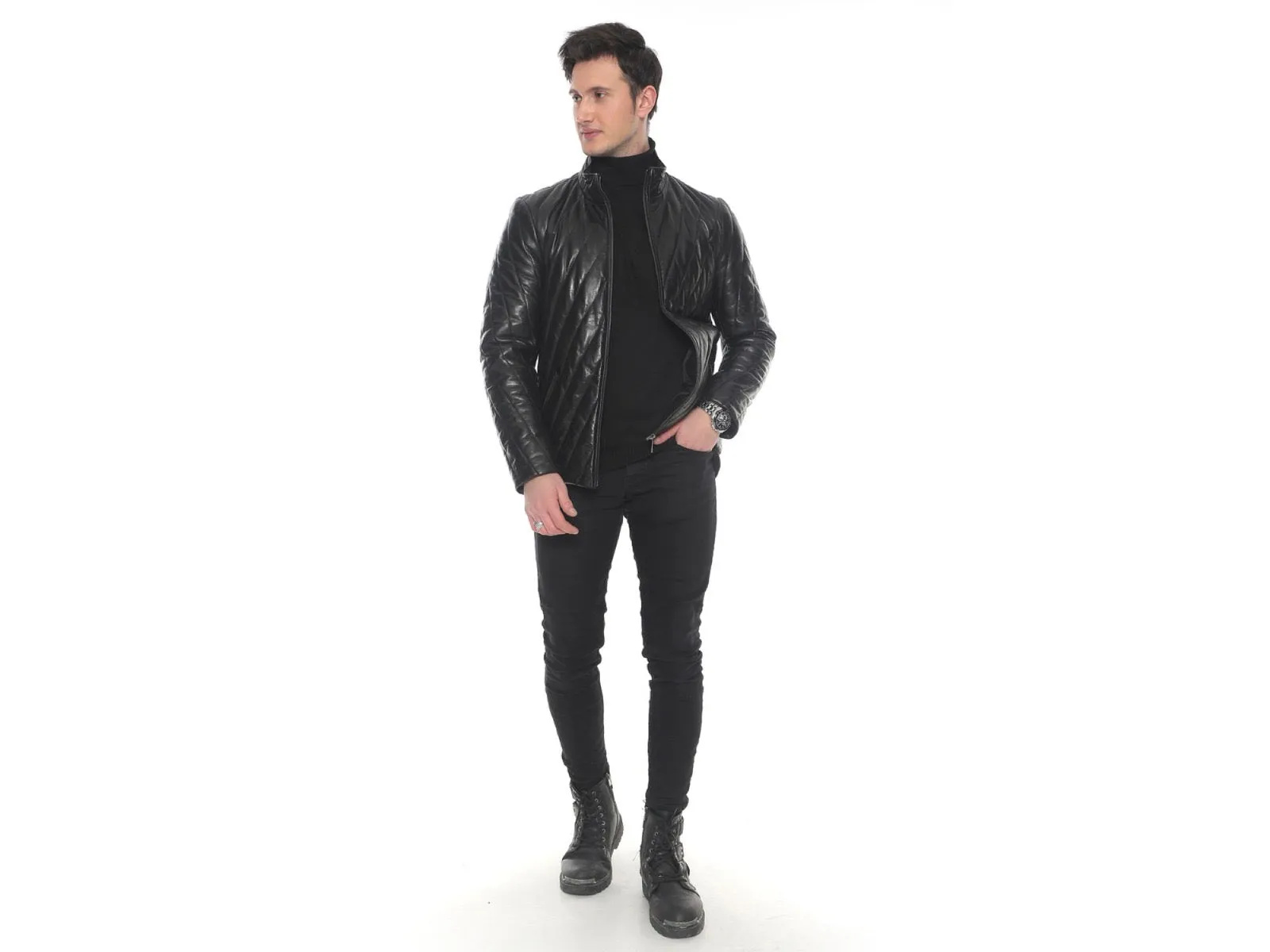 Matrix Quilted Lamb Leather Jacket – Artisanal Tanning Series