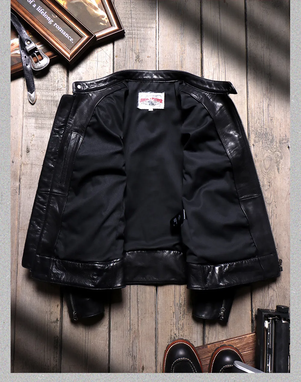 Men's Cafe Racer Leather Jacket