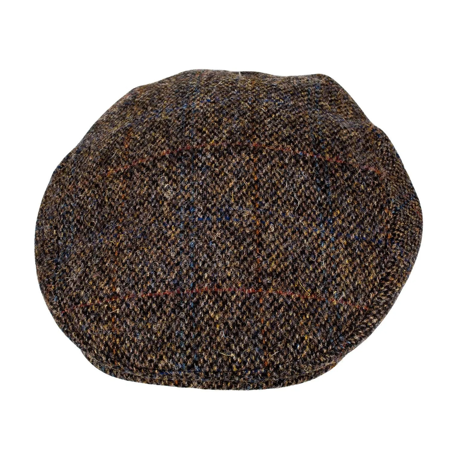 Men's Highland Harris Tweed Flat Cap Grey