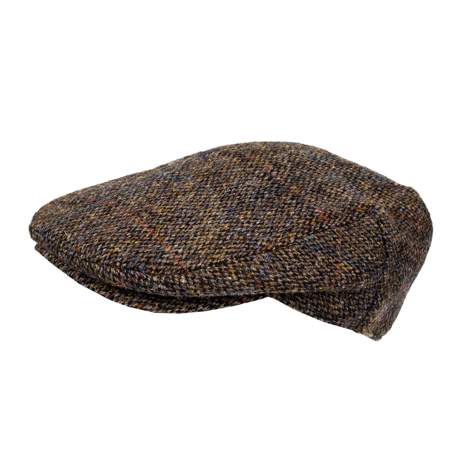 Men's Highland Harris Tweed Flat Cap Grey