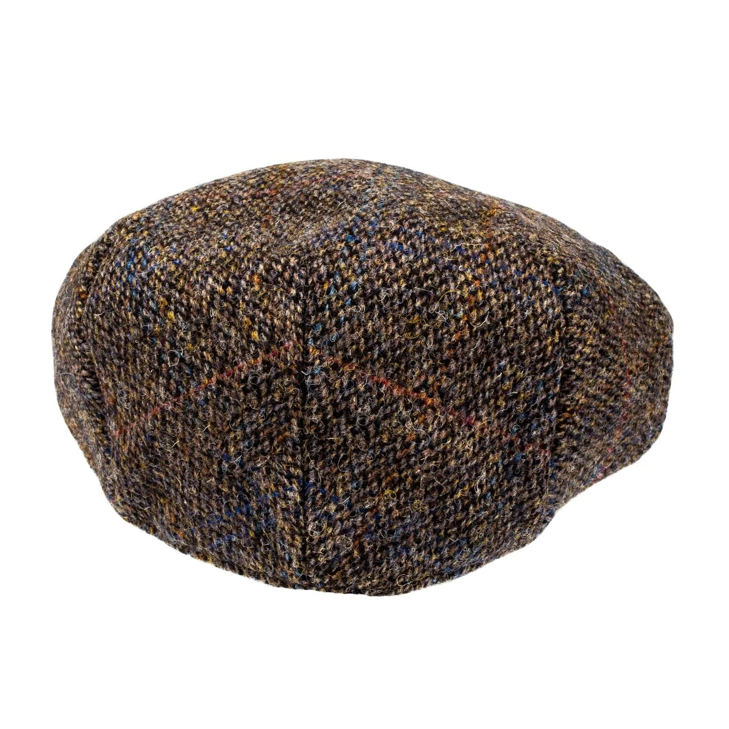 Men's Highland Harris Tweed Flat Cap Grey