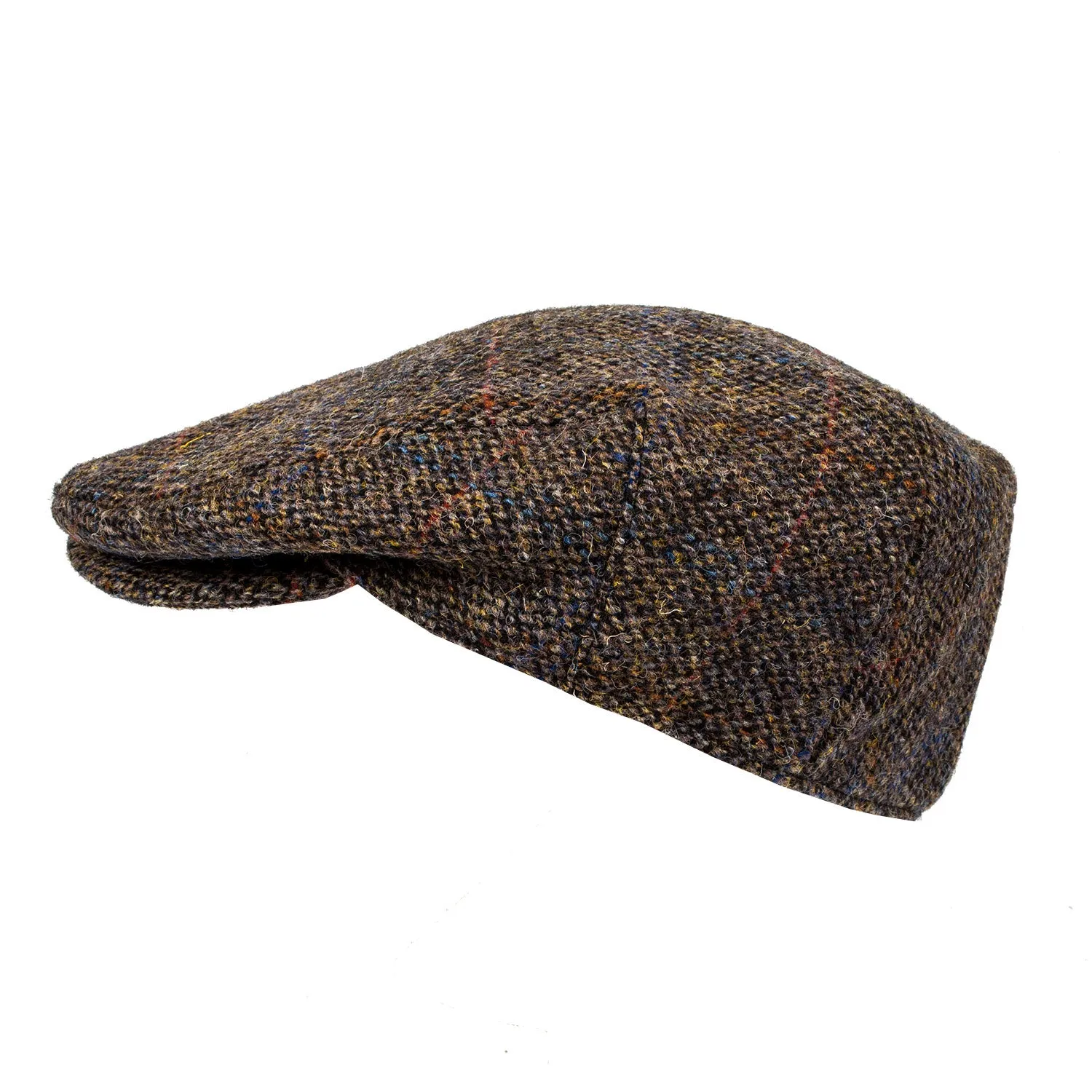 Men's Highland Harris Tweed Flat Cap Grey