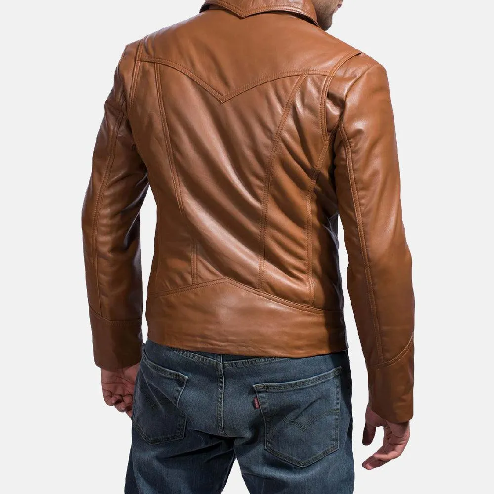 Mens Light Brown Leather Jacket