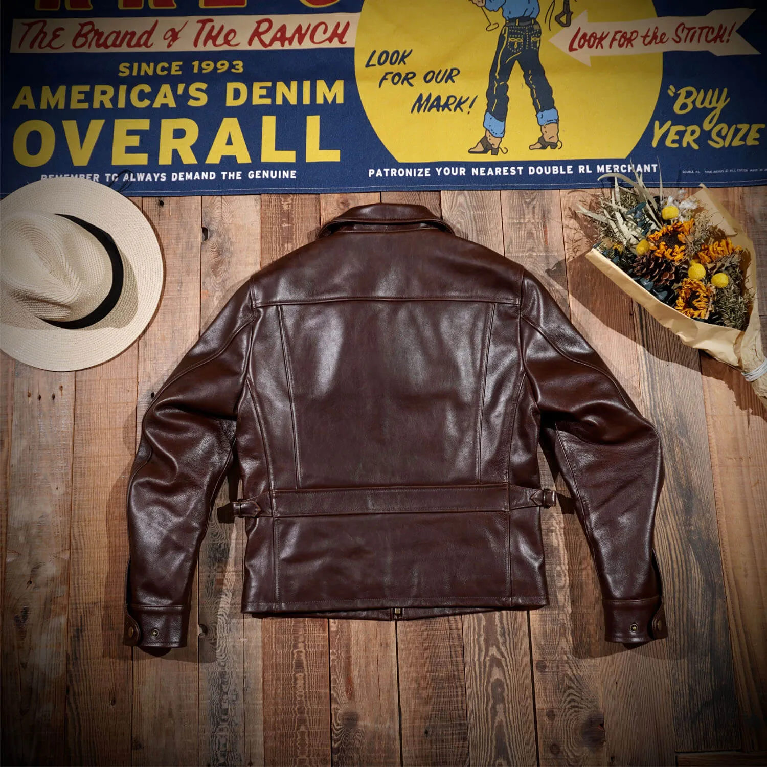 Men's Newsboy Leather Jacket Calfskin