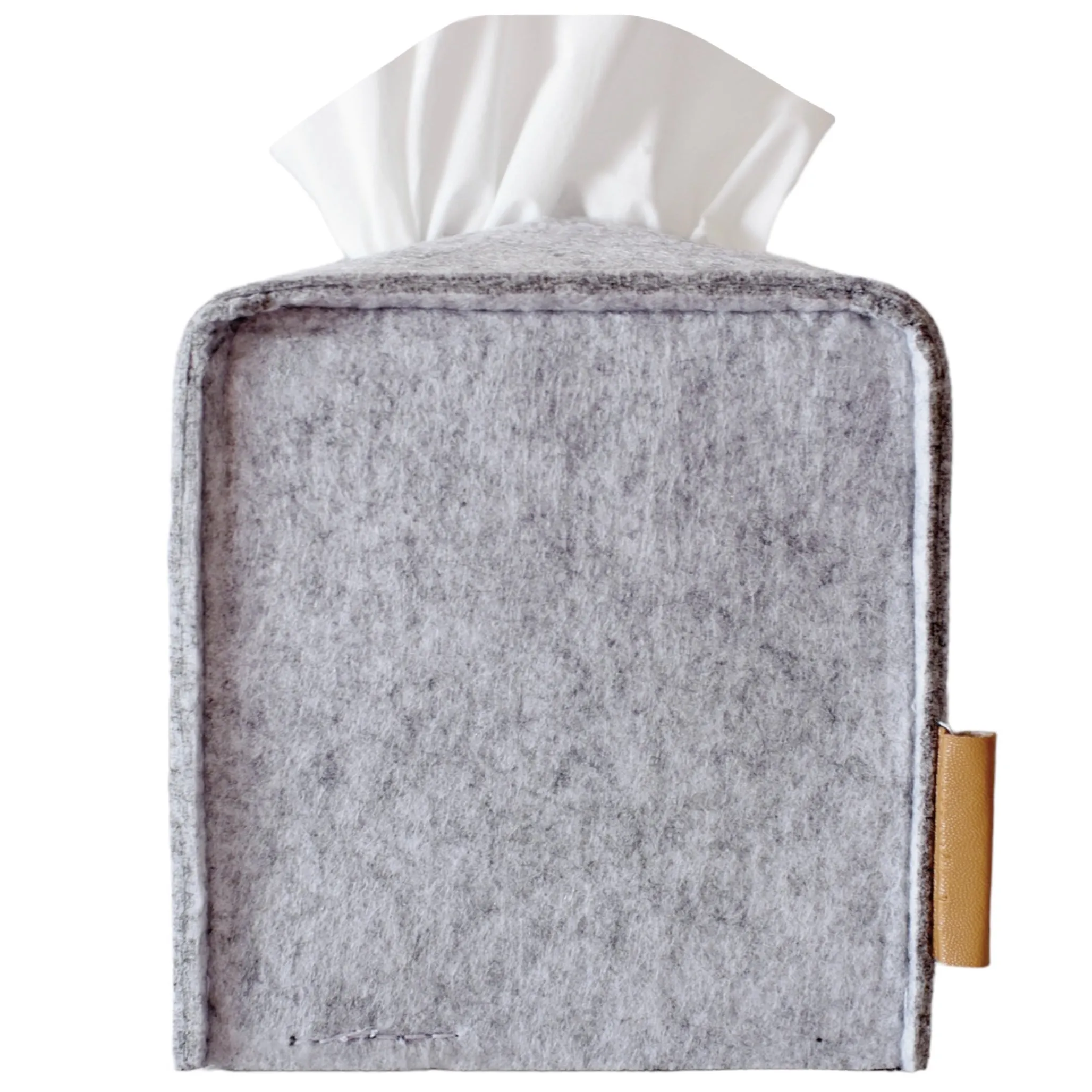 Minimalist Felt Tissue Box Cover, Square, 3 Colors