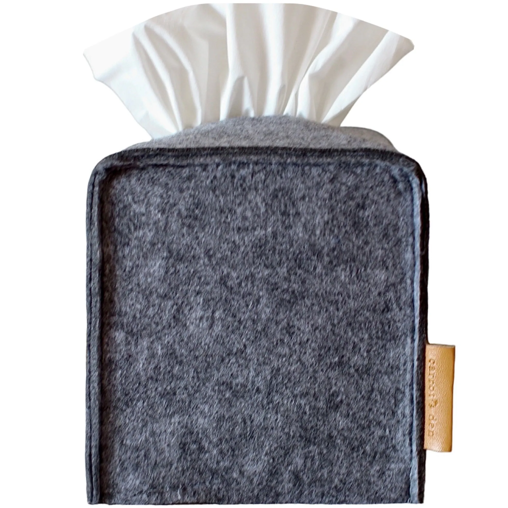 Minimalist Felt Tissue Box Cover, Square, 3 Colors