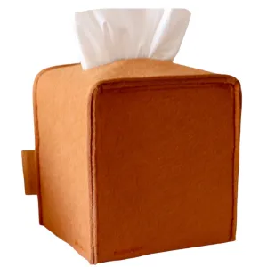 Minimalist Felt Tissue Box Cover, Square, 3 Colors