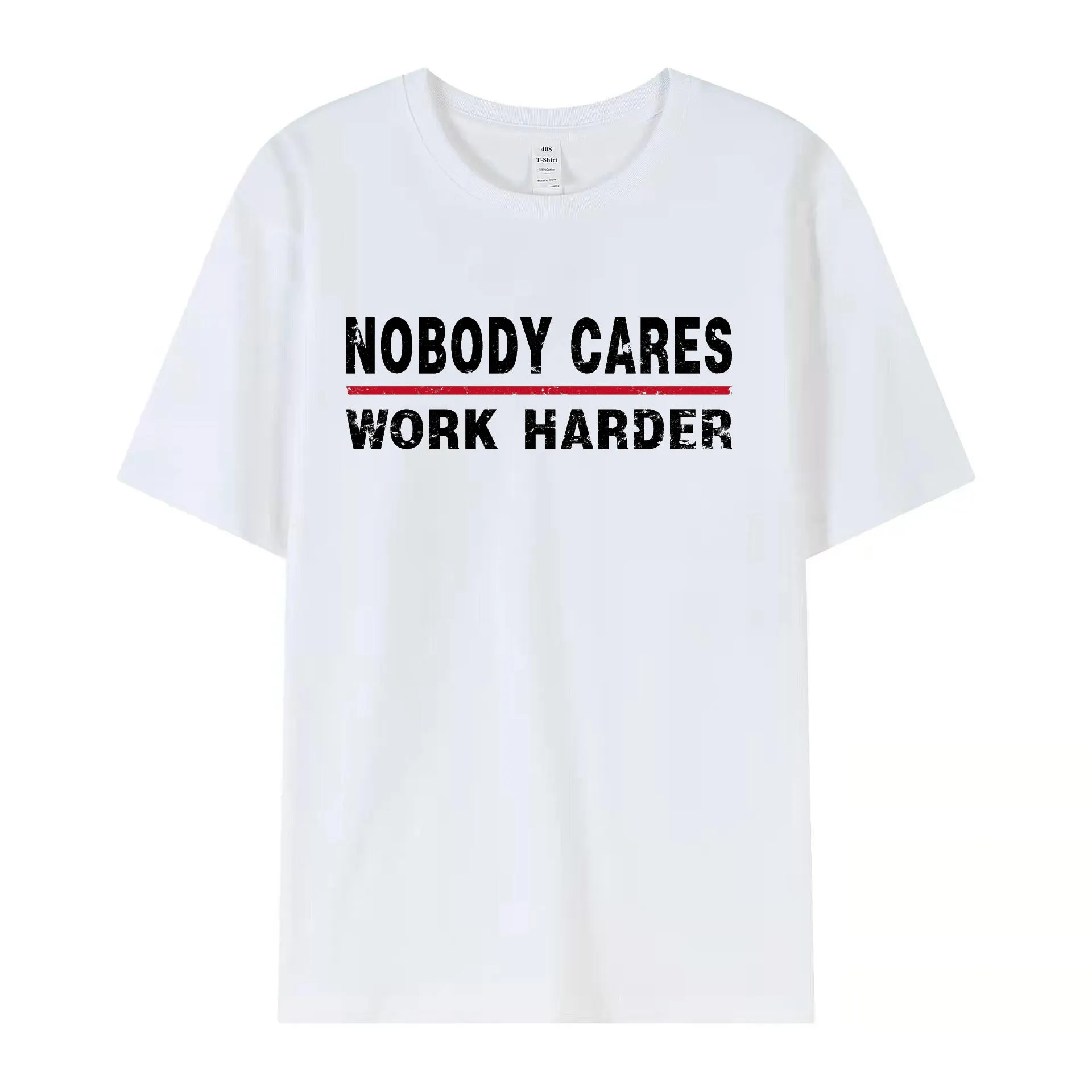 Nobody Care Unisex WaterProof Cotton T-shirt(THREE-Proof : WATER ,COLA ,COFFEE)