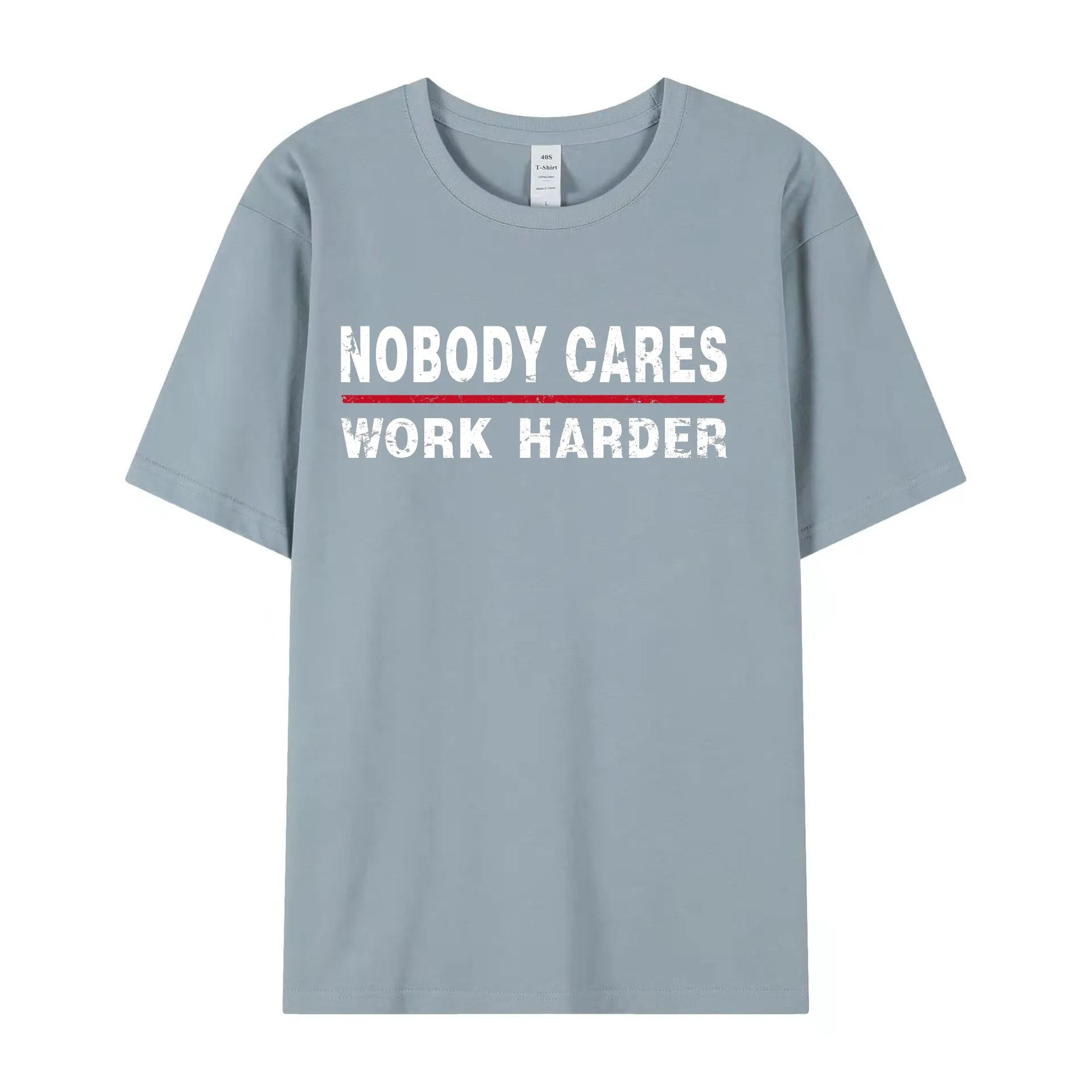 Nobody Care Unisex WaterProof Cotton T-shirt(THREE-Proof : WATER ,COLA ,COFFEE)