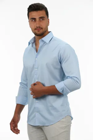 Non Iron Long Sleeved Light Blue Shirt