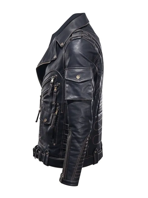 Original Cowhide Leather Uniform jacket